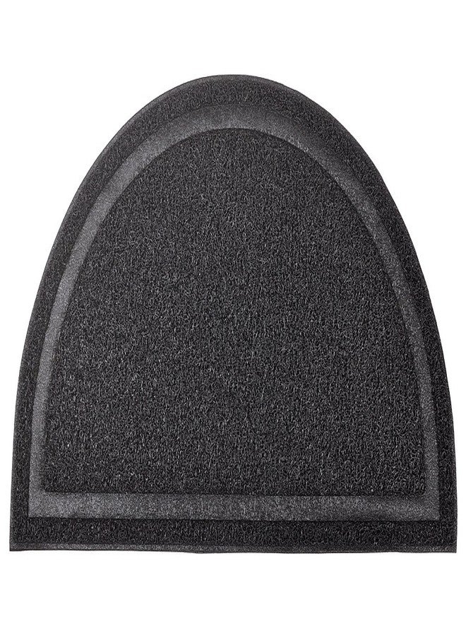 دي ام سجادة صندوق فضلات القطط بنقشة مخلب قطة، سجادة باب، سجادة فضلات القطط، نصف دائرة، 23.5 × 14.25 بوصة - Image 1